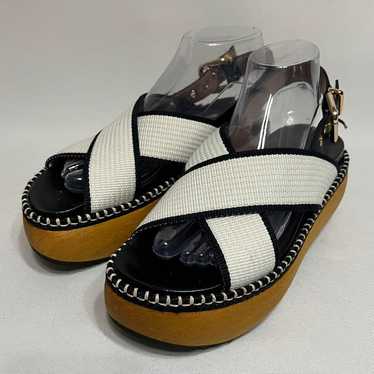 MARNI 20SS Platform Cross Strap Sandals - Leather