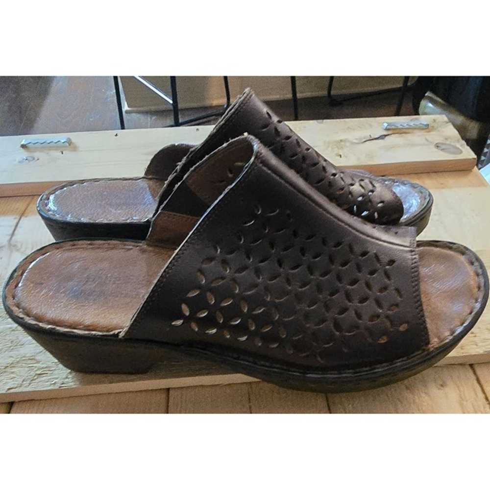 Vintage Josef Seibel Brown Leather Slide Sandals … - image 11