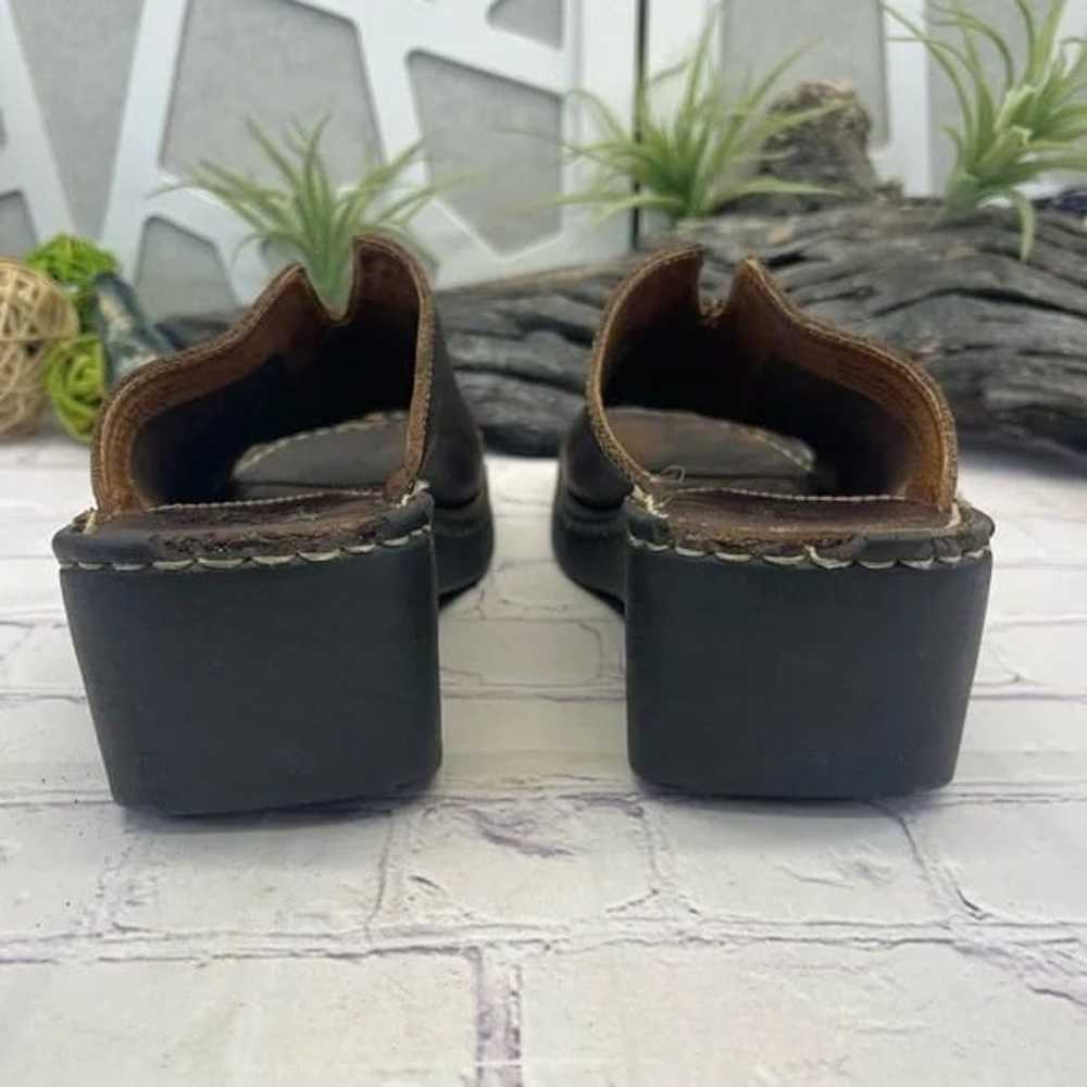 {born} Brown Leather Platform Sandals - image 8