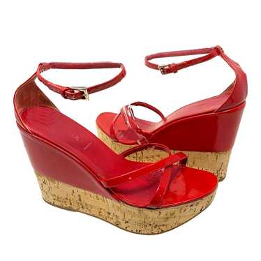 PRADA Espadrilles with top Cork Platform. Red. Size 39