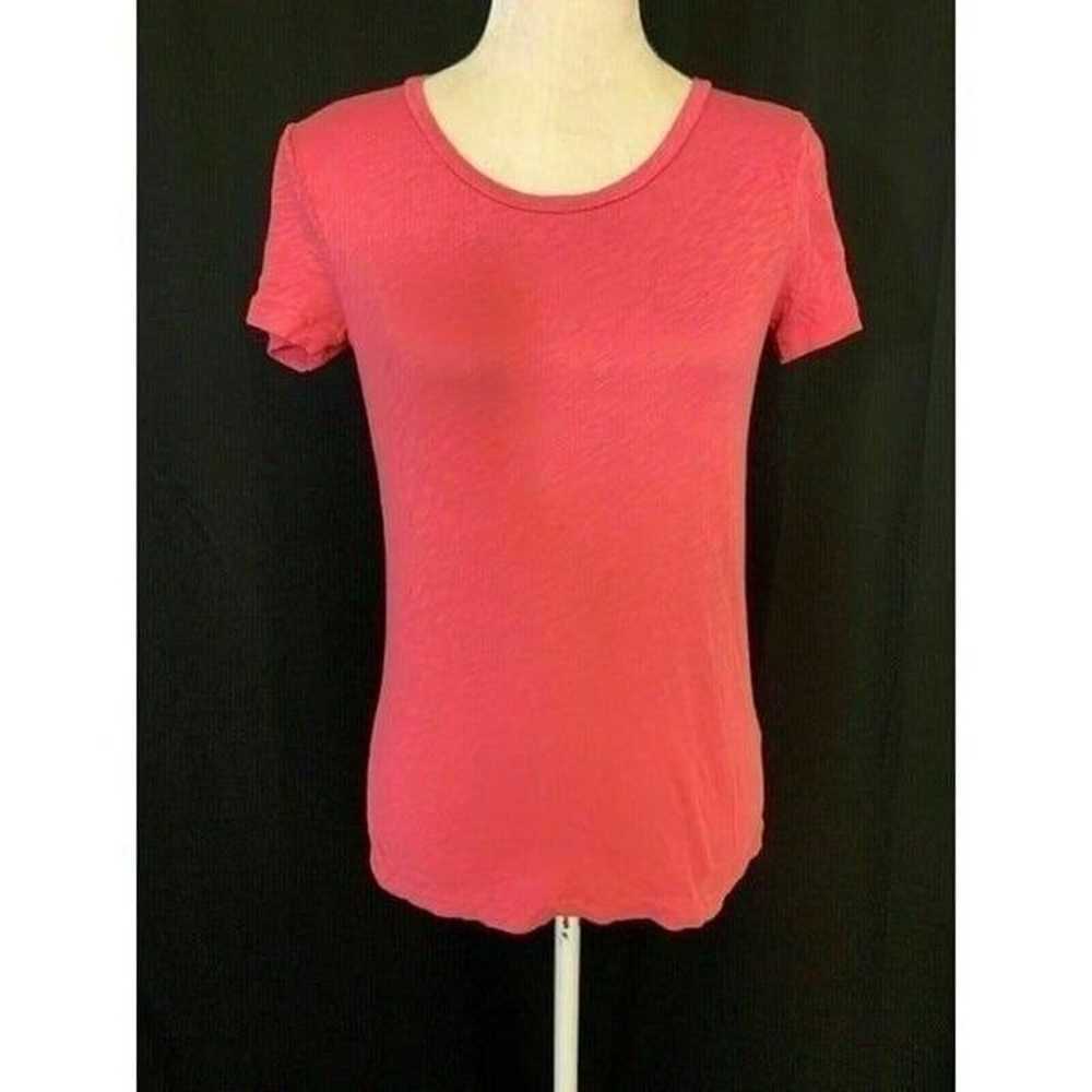 J Crew Womens Solid Pink Short Sleeve Top Vintage… - image 1