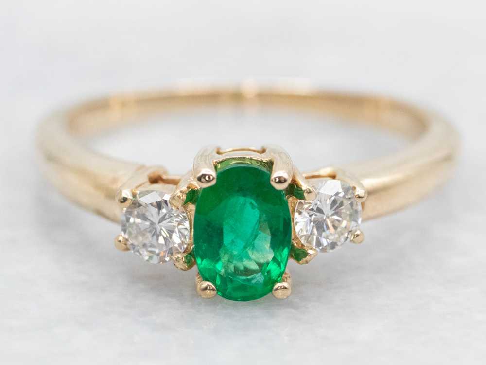 Emerald and Diamond Ring - image 2