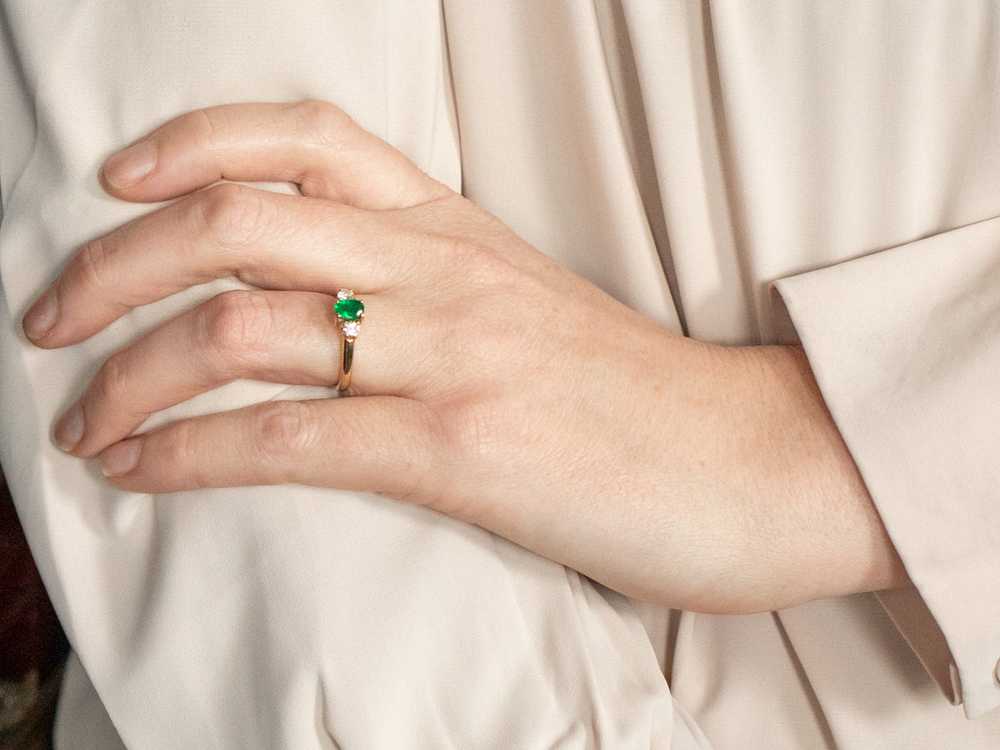 Emerald and Diamond Ring - image 4