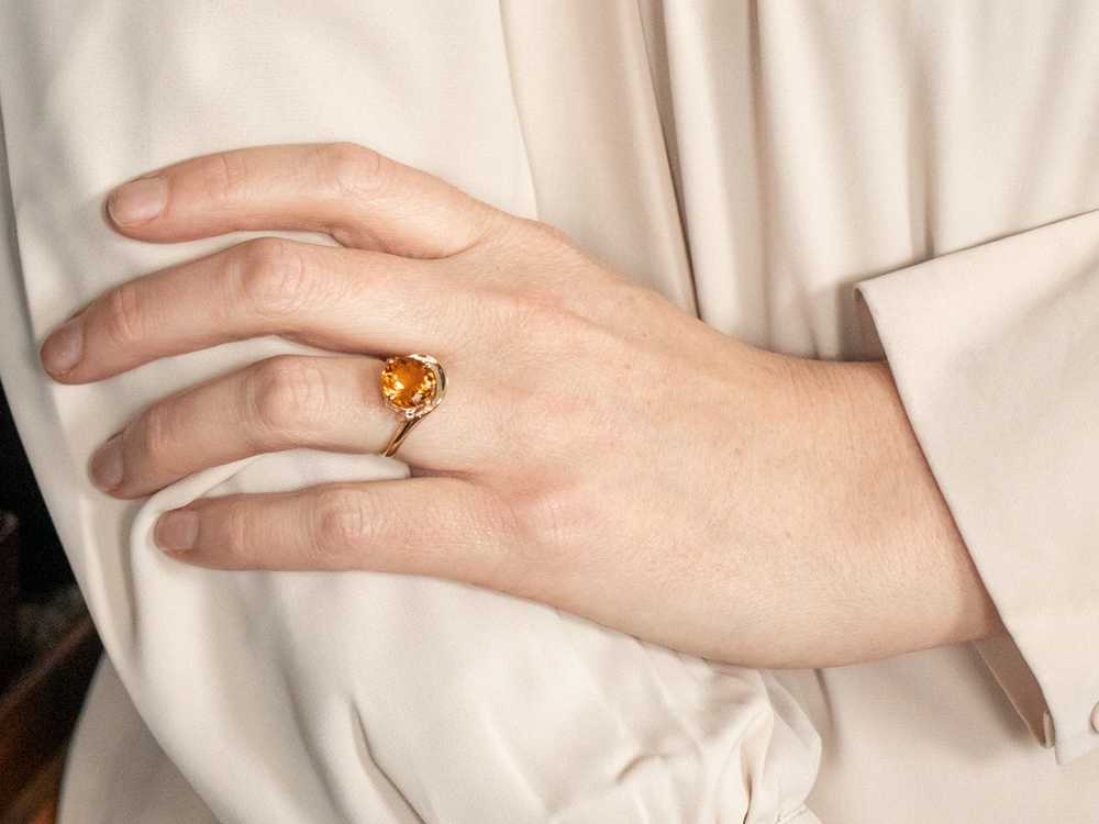 Citrine and Diamond Bypass Ring - image 4