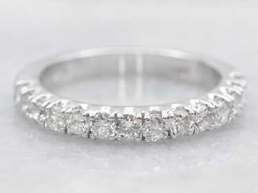 White Gold Diamond Wedding Band - image 1