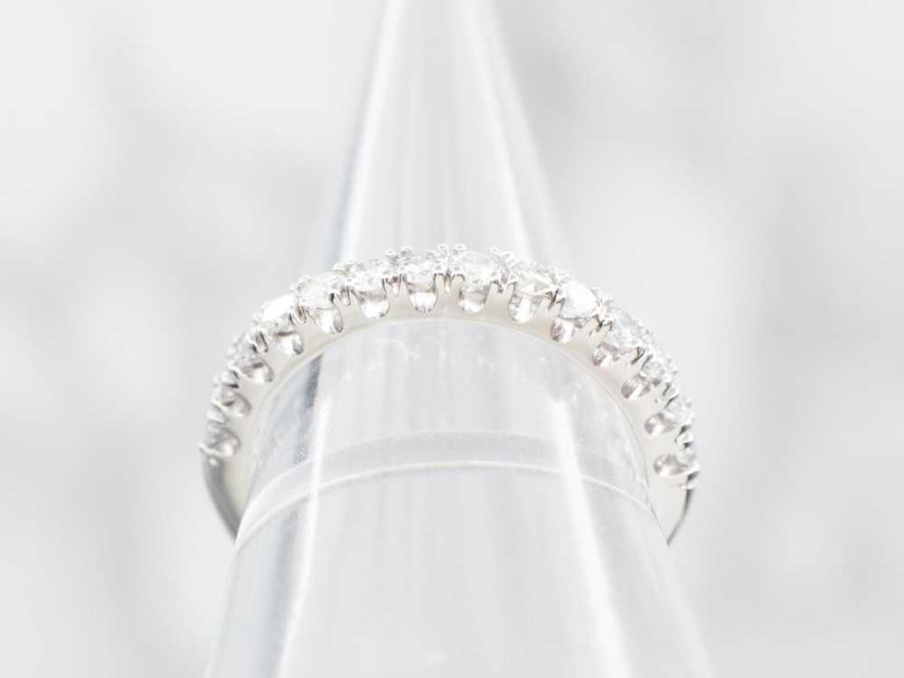 White Gold Diamond Wedding Band - image 3