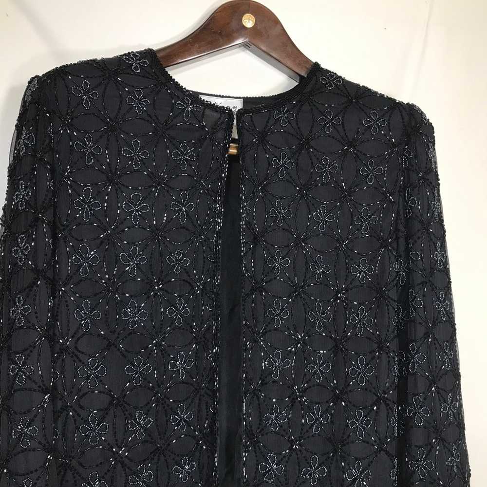 Stenay Jacket Womens Size small Vinage Black Sequ… - image 3