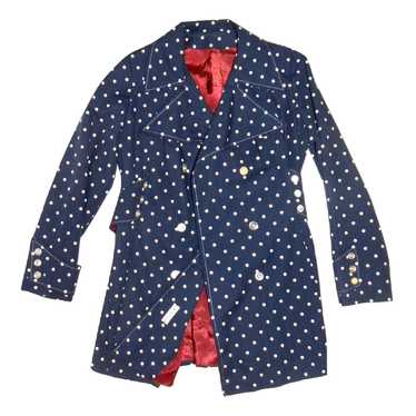 Vintage Red White store Polka Dot Raincoat