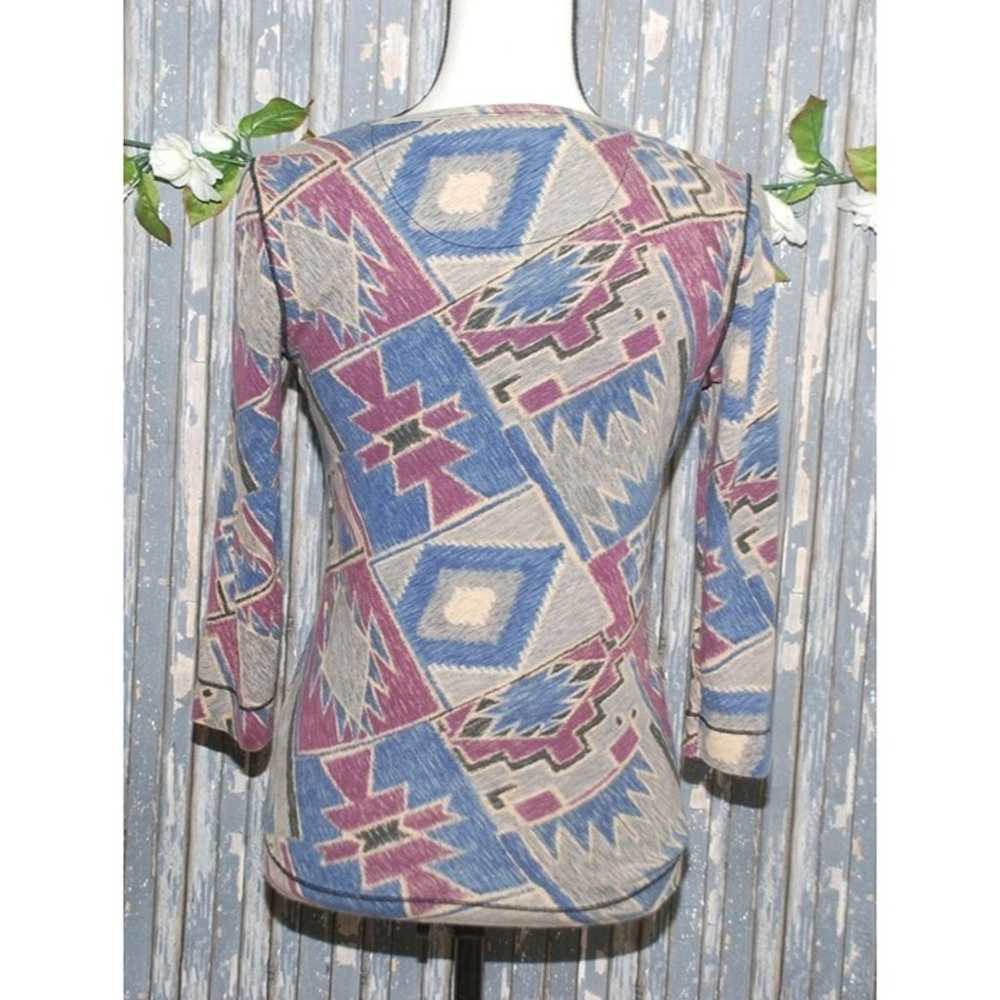 Vintage Aztec Ralph Lauren Ladies Knit Top Size M… - image 7