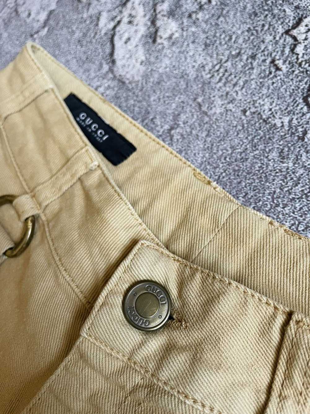 Gucci Vintage Gucci Metal GG Logo Cotton Pants Si… - image 10