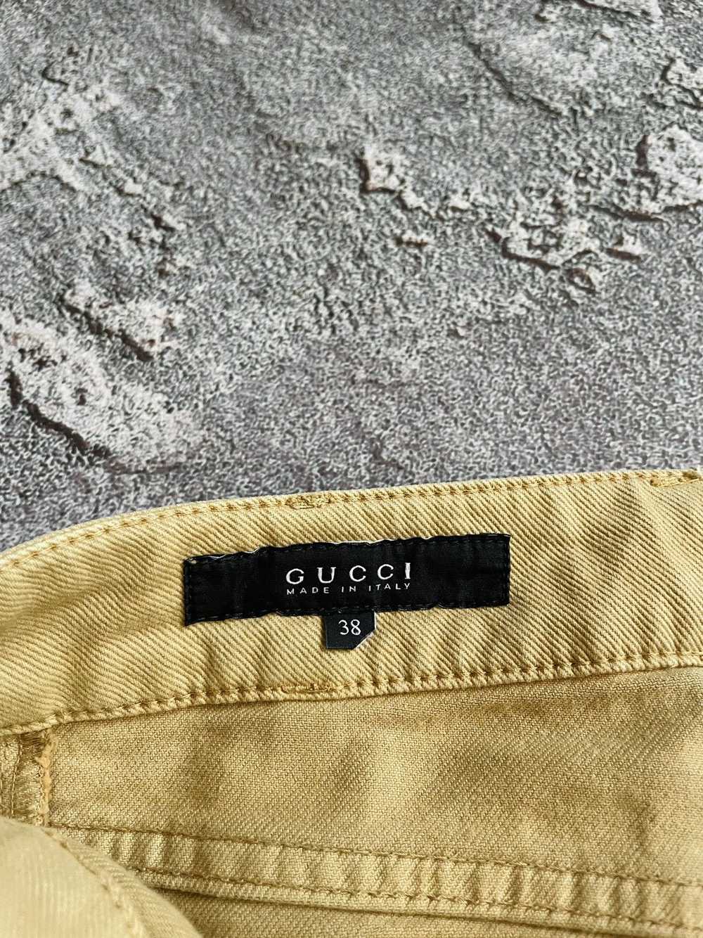 Gucci Vintage Gucci Metal GG Logo Cotton Pants Si… - image 11