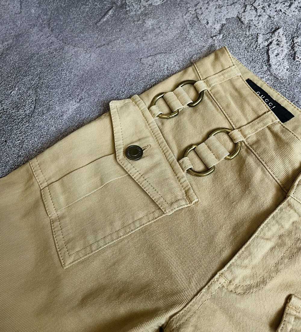 Gucci Vintage Gucci Metal GG Logo Cotton Pants Si… - image 9