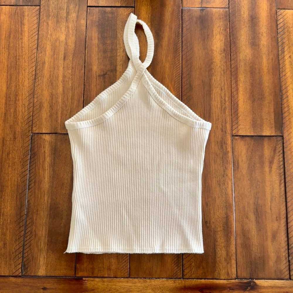 Anthropologie Beige Ribbed Halter Tank - image 5