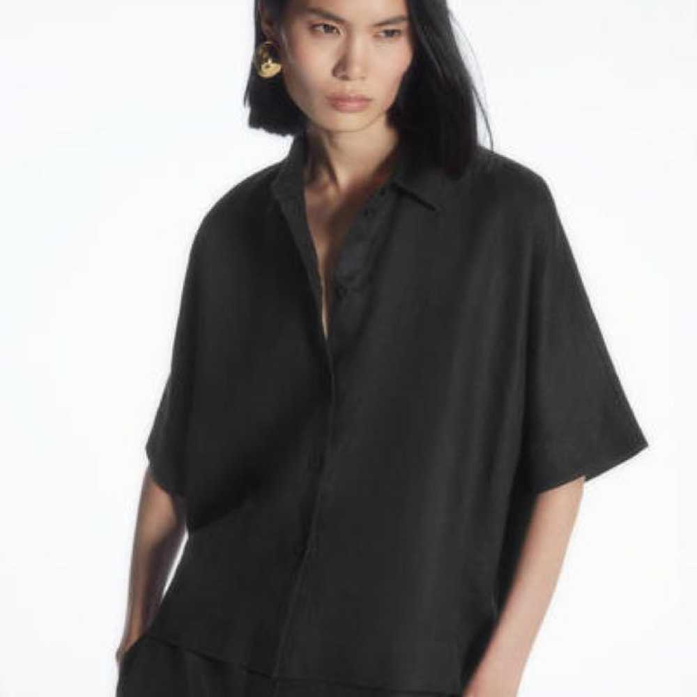 COS Linen Shirt, Short Sleeve, Cropped Length, Sh… - image 2