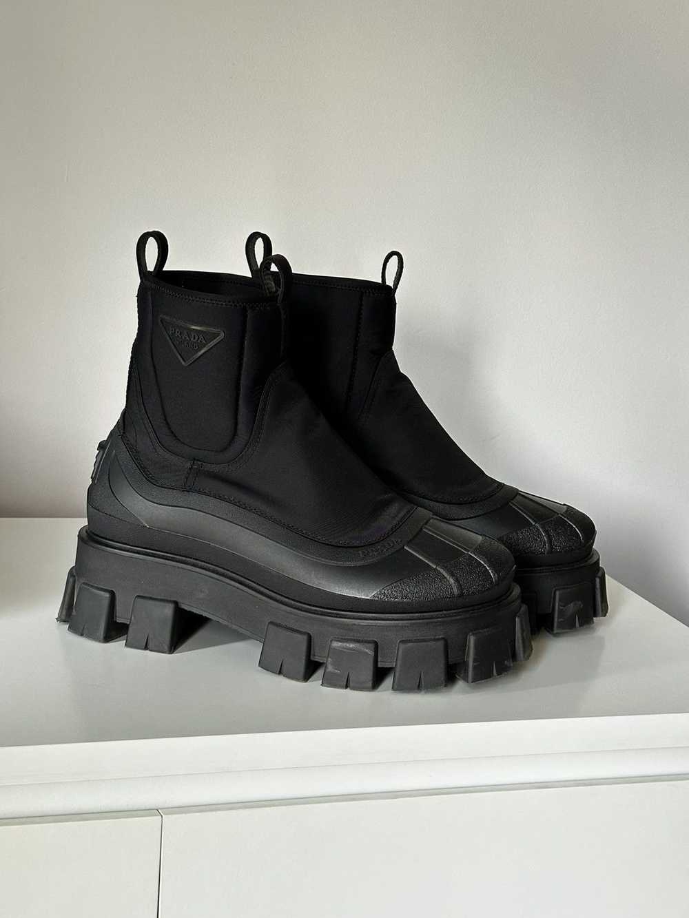 Prada Prada Monolith Re-nylon Gabardine Boots - image 1