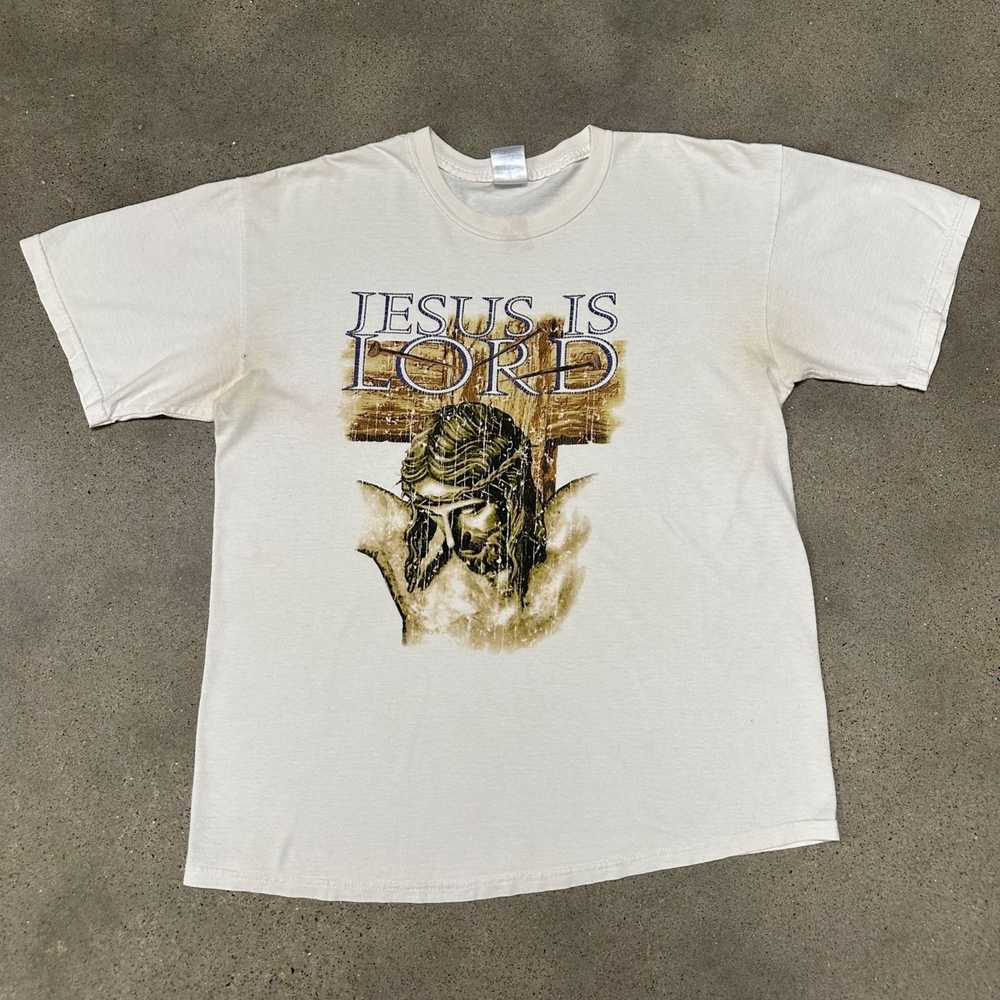 Vintage Vintage Jesus Is Lord Religious Art Shirt - image 1