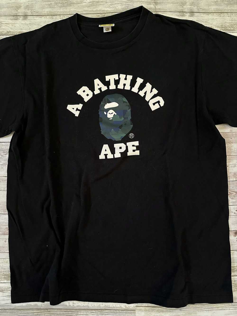 Bape Bape Check Camo College Tee - image 2