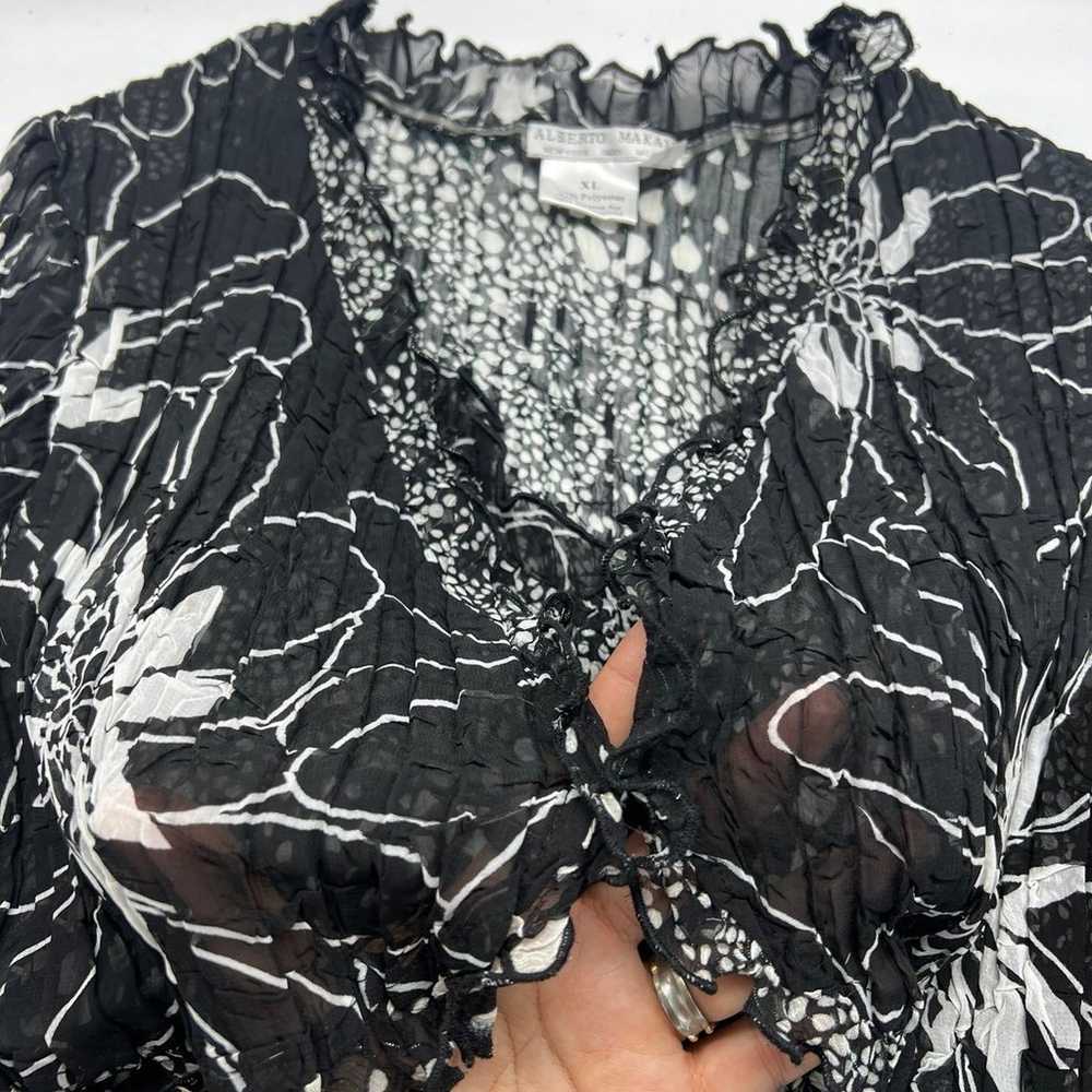 Vintage Alberto Makali Pleats Blouse - image 3