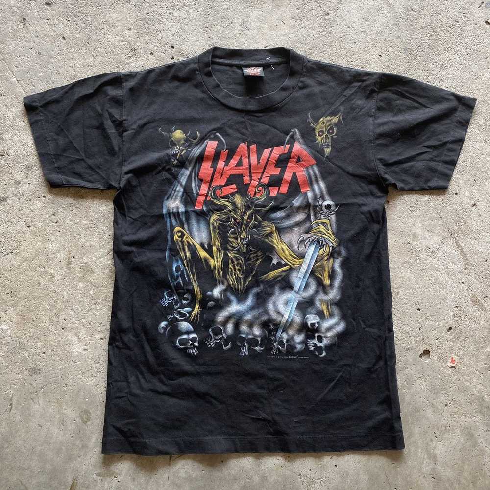 Band Tees × Slayer × Vintage 1996 RARE Slayer (gr… - image 1