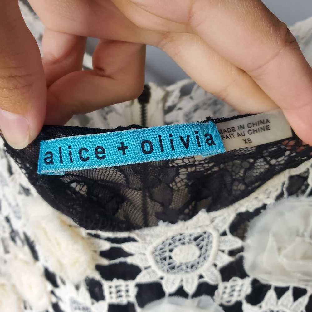 Alice + Olivia Floral Crochet Boho Tank XS - image 4