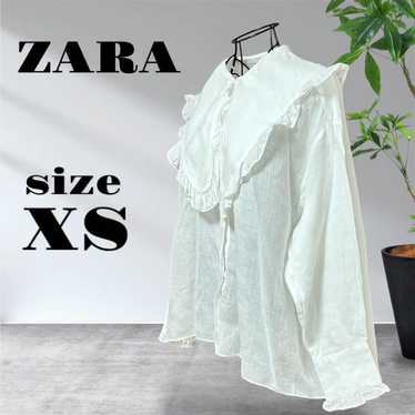 ★ZARA★ Zara / Women's Sheer Frill Cut T-Shirt / W… - image 1