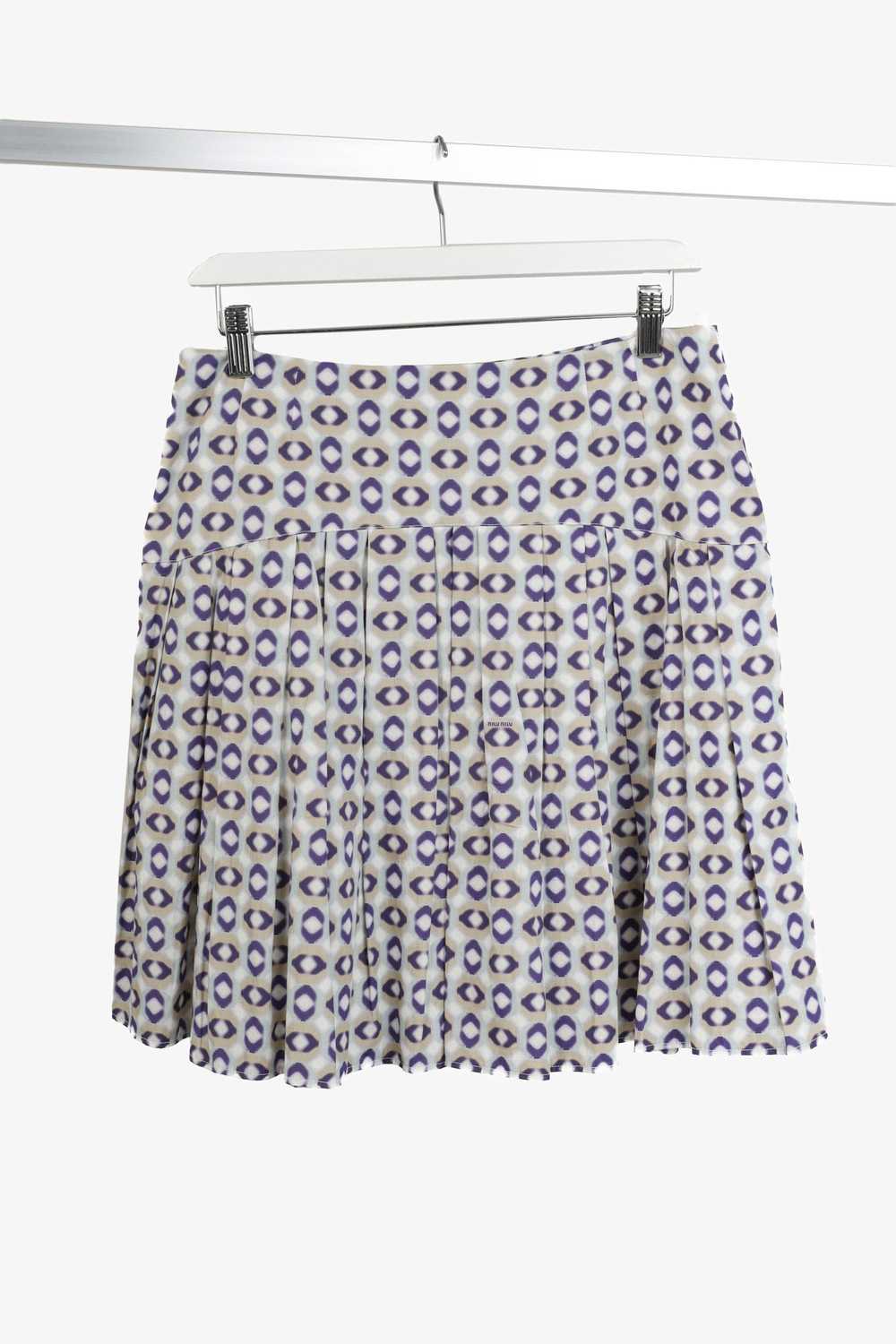 Miu Miu Miu Miu 2007 Taupe Geometric Print Skirt - image 2