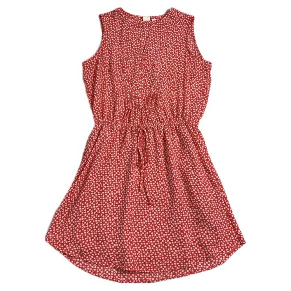 Gap GAP Women's XS Red Dress V-Neck Floral Print … - image 1