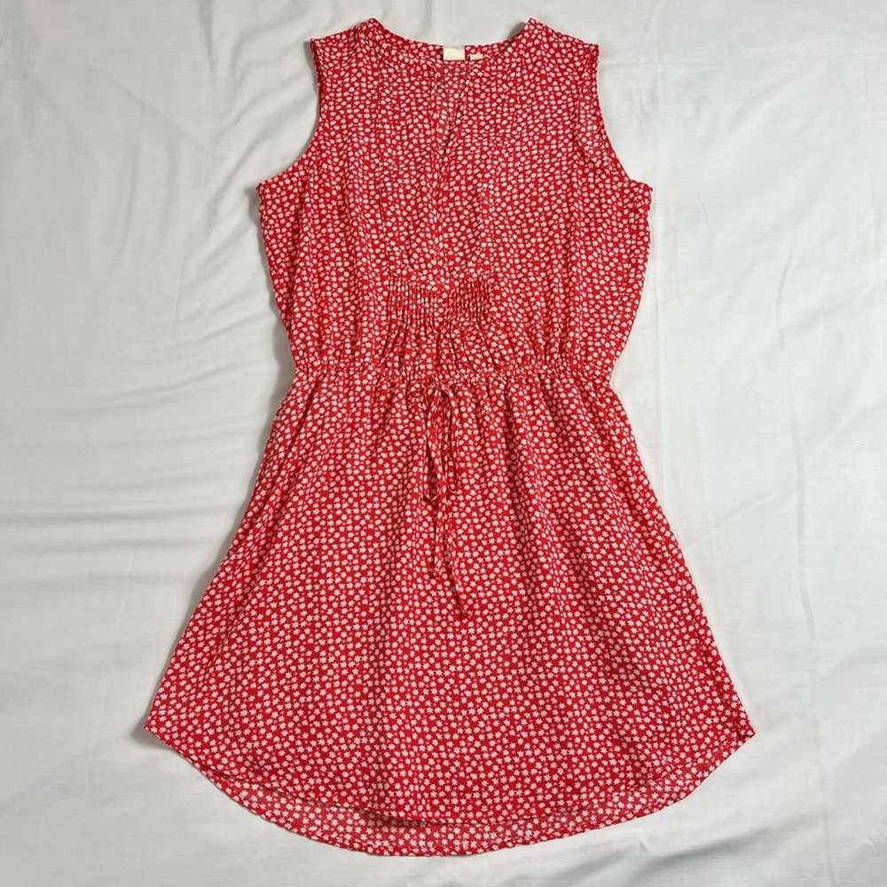 Gap GAP Women's XS Red Dress V-Neck Floral Print … - image 3