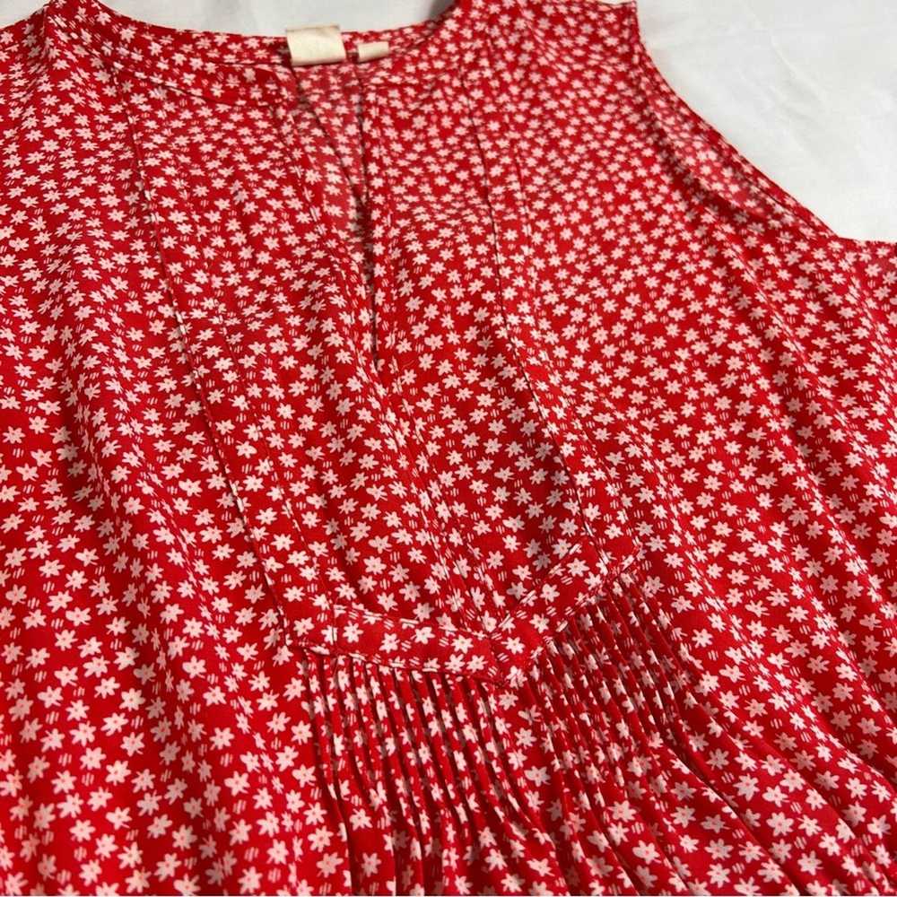 Gap GAP Women's XS Red Dress V-Neck Floral Print … - image 8