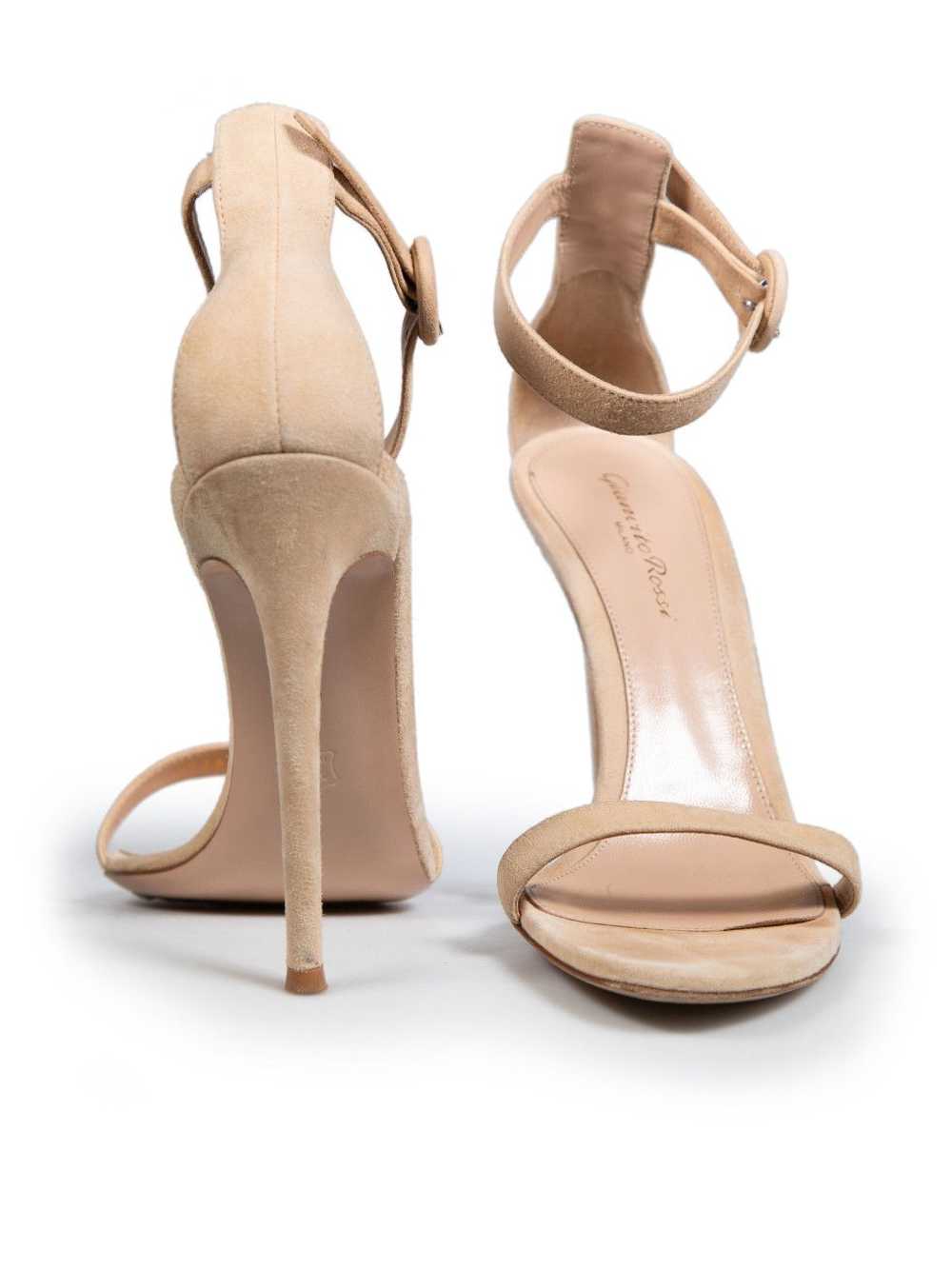 Gianvito Rossi Beige Suede Open-Toe Sandals - image 3