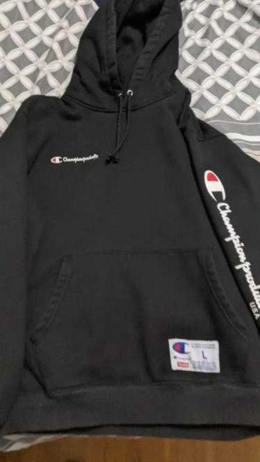 Champion × Supreme Champion Hooded Sweatshirt (BL… - image 1