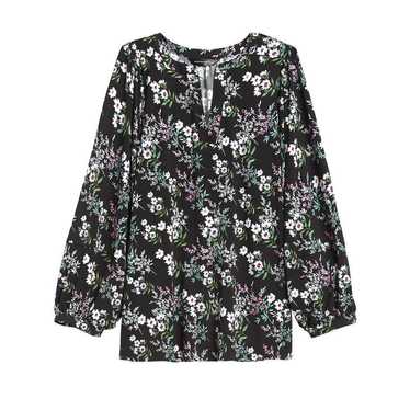 Banana Republic Banana Republic Split Neck Floral… - image 1