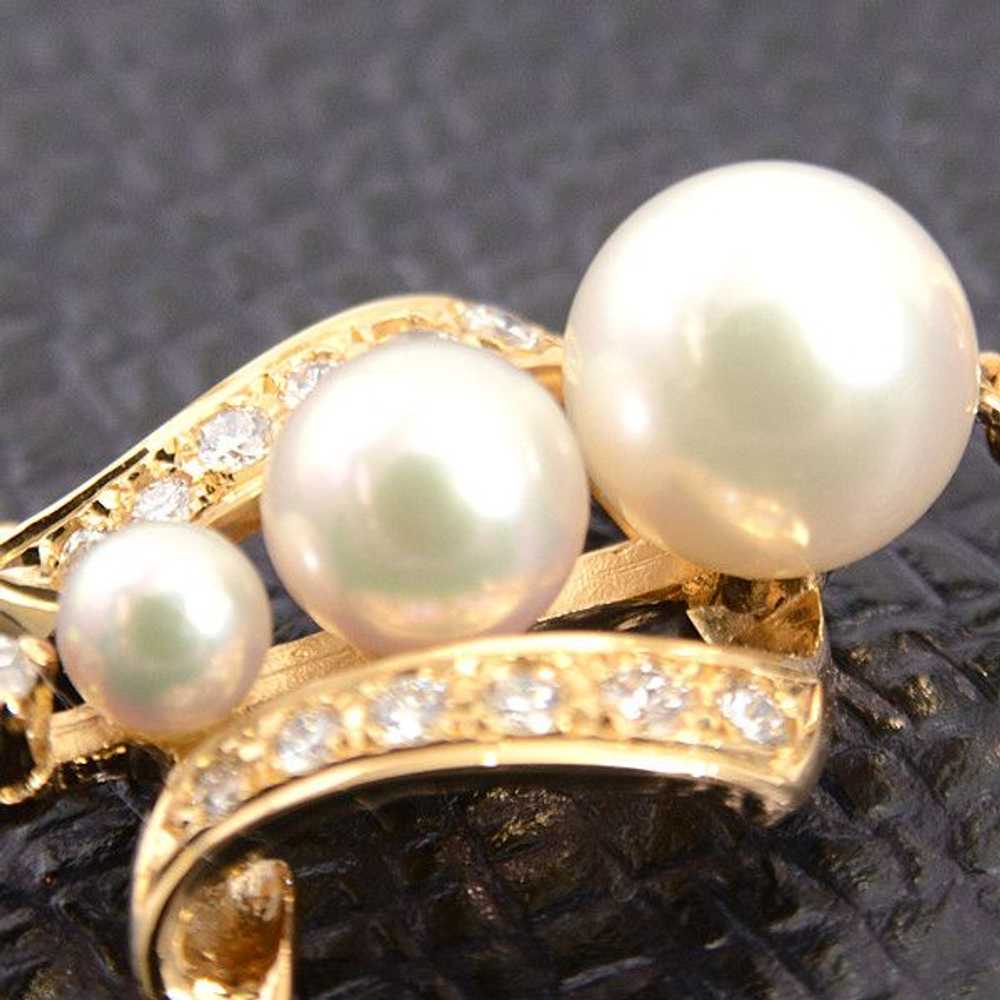 Mikimoto Mikimoto Mikimoto K18 Pearl Diamond Pend… - image 7