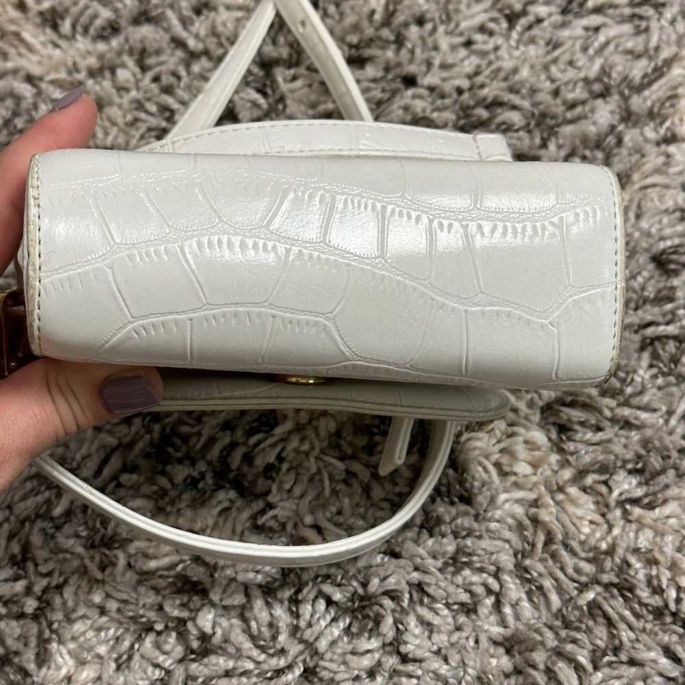 VTG White Faux Vegan Leather Crocodile Alligator … - image 8