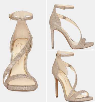 Tall Size Jessica Simpson Gold Shimmer Heel