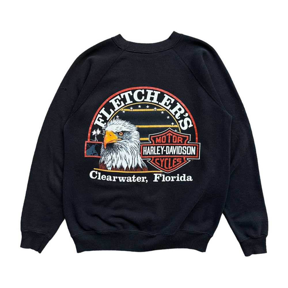 80s Harley Davidson Fletchers Crewneck Small - Gem