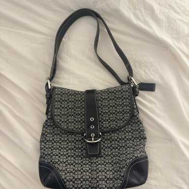 Coach black and gray monogram bag - image 1