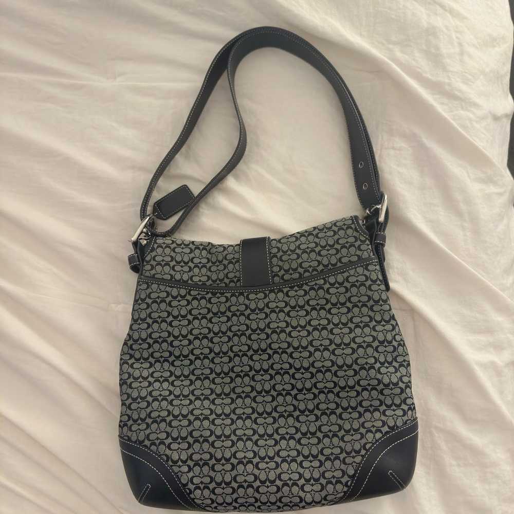 Coach black and gray monogram bag - image 2