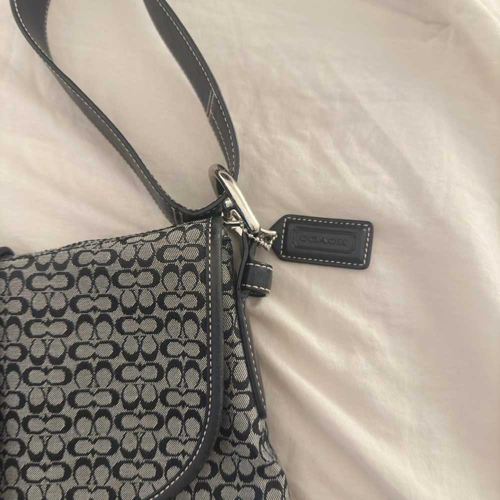 Coach black and gray monogram bag - image 3