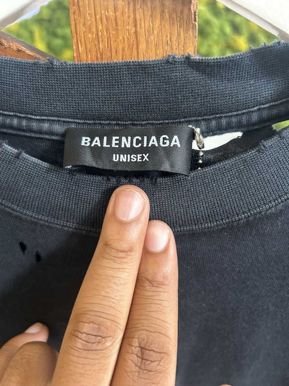 Balenciaga Balenciaga Black Maison BB Distressed … - image 2