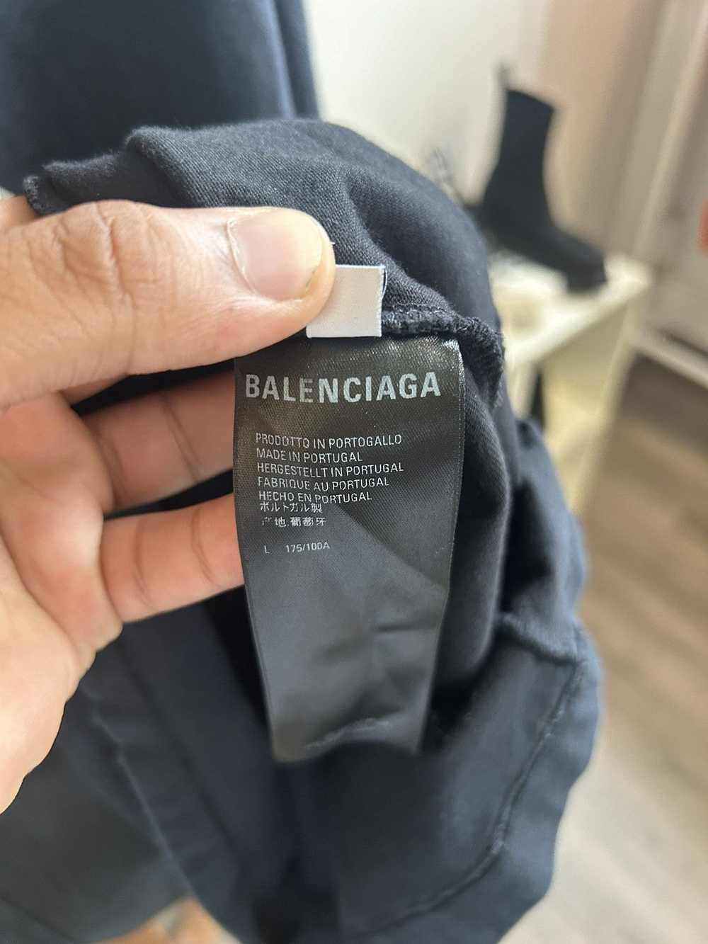 Balenciaga Balenciaga Black Maison BB Distressed … - image 4