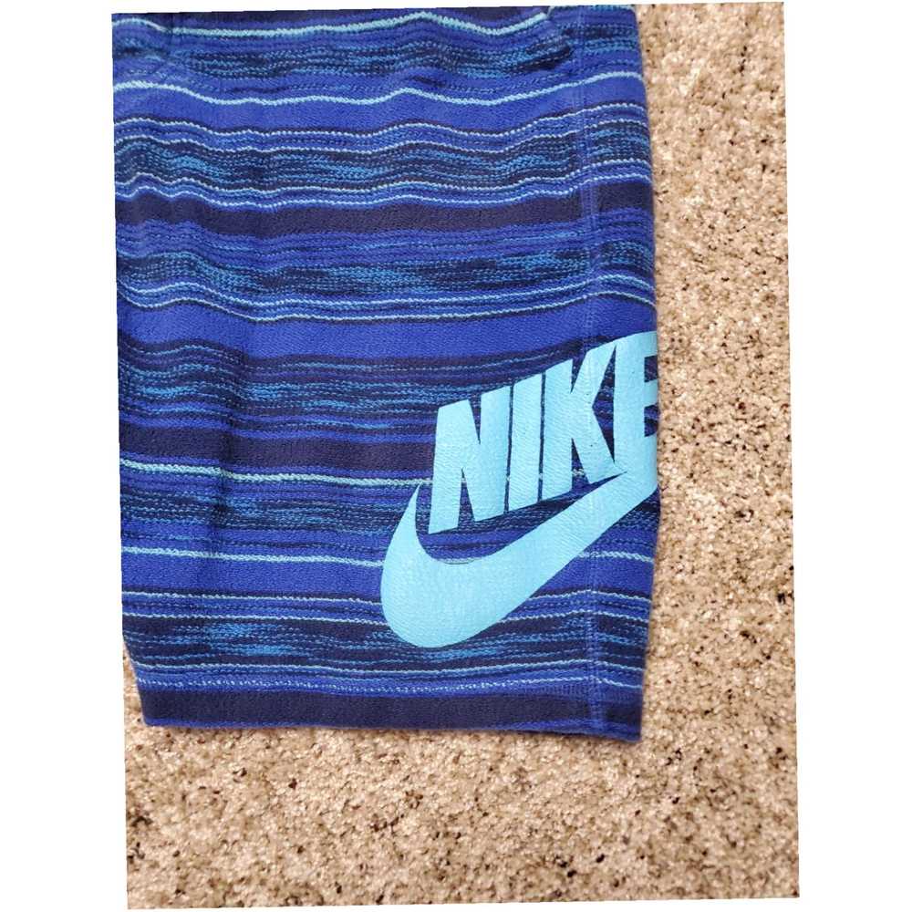 Nike Mens Blue Cotton Athletic Graphic Striped Sw… - image 3