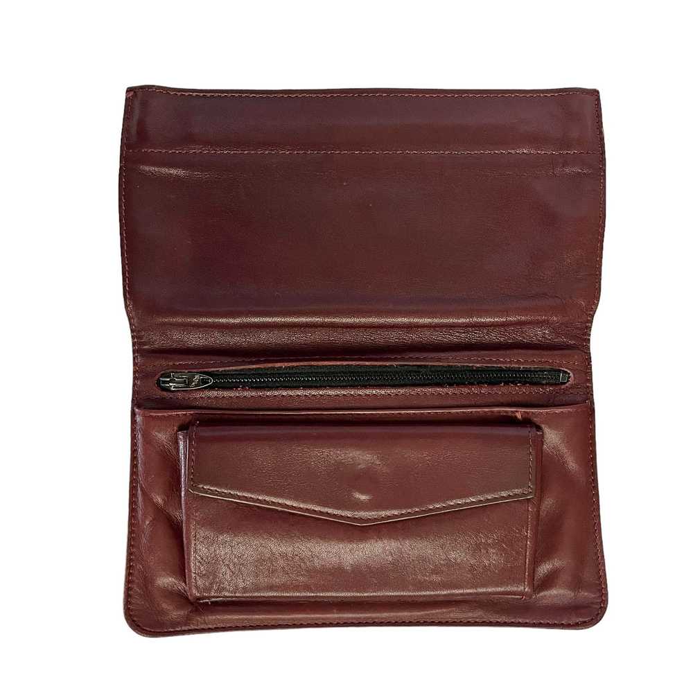 Bosca × Vintage Vintage Bosca Burgundy Leather Fo… - image 3