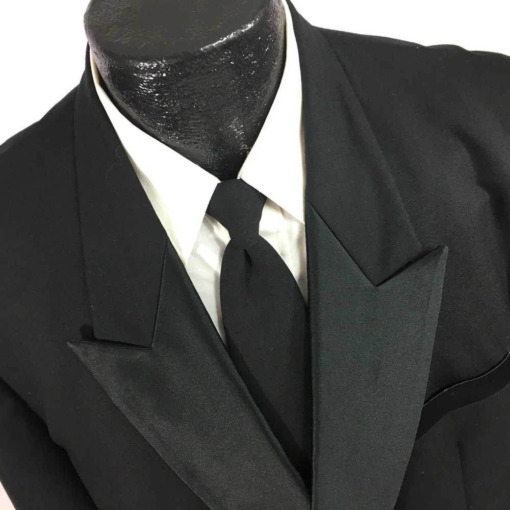 Unkwn Vtg BESPOKE Black Double Breasted Rockabill… - image 1