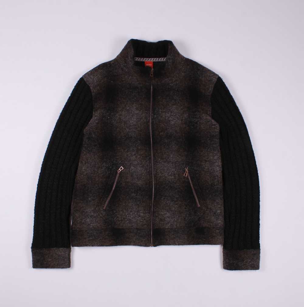 Hugo Boss Hugo Boss Wool Cable Knit Jumper Jacket - image 1