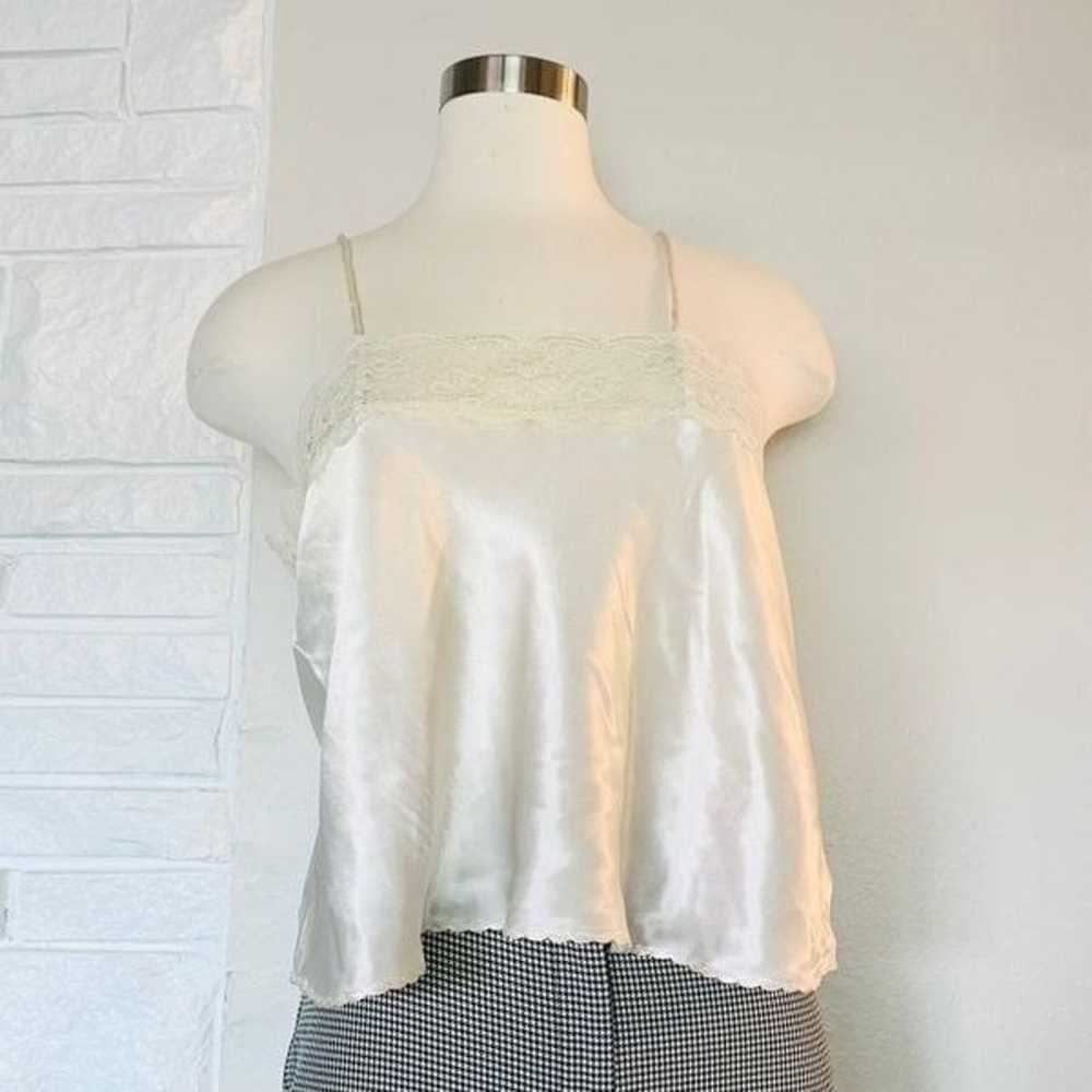 Vintage 80s Lindsay Roscoe Camisole Top Champagne… - image 1