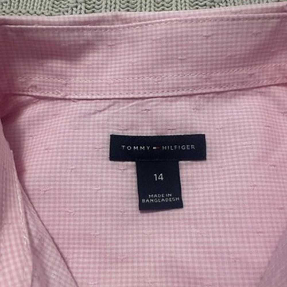 Vintage Tommy Hilfiger pink gingham button down s… - image 4