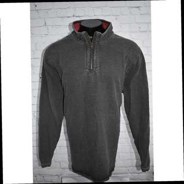 Vintage Gray Cotton Pullover Mens 2XLT TALL 1/4 Z… - image 1