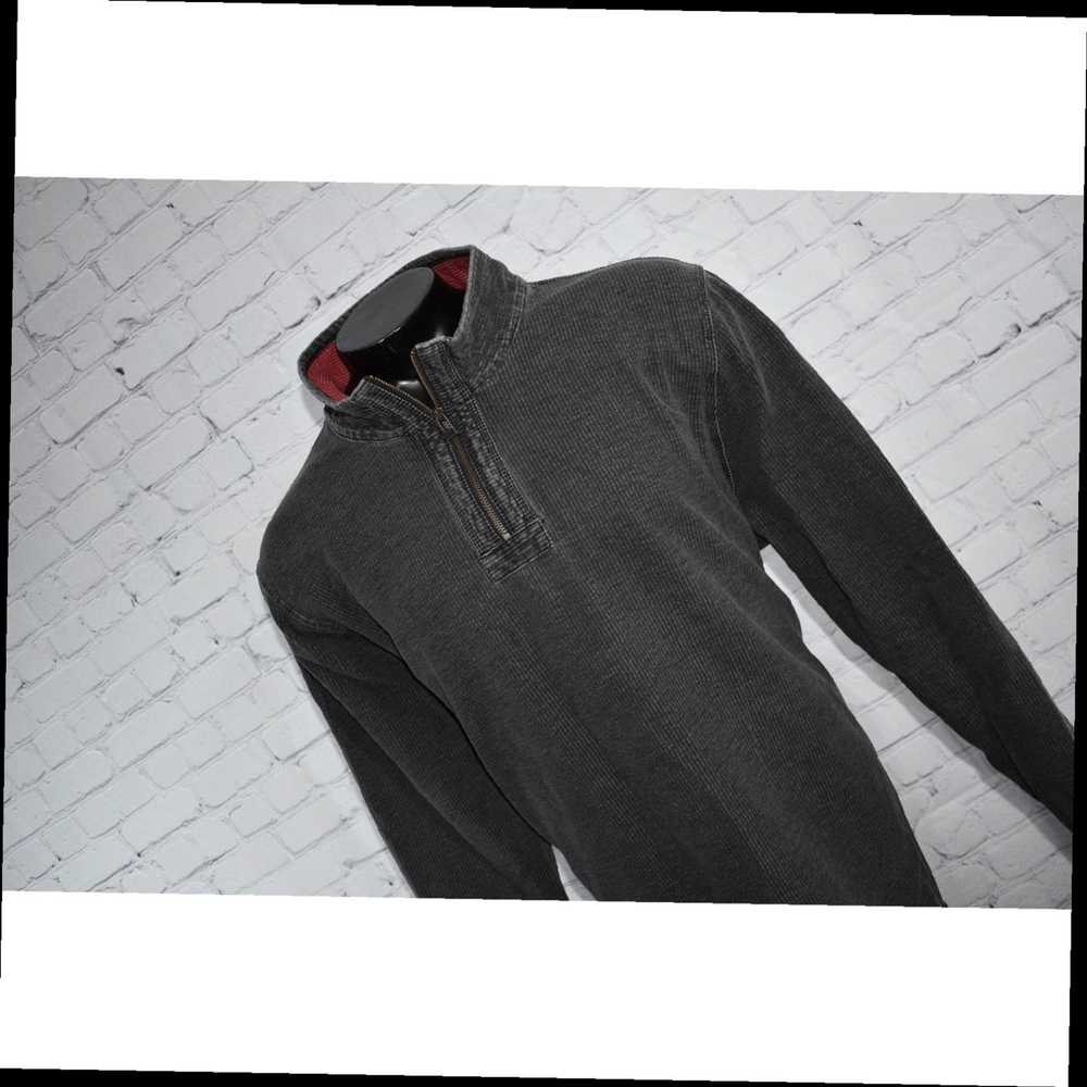 Vintage Gray Cotton Pullover Mens 2XLT TALL 1/4 Z… - image 2