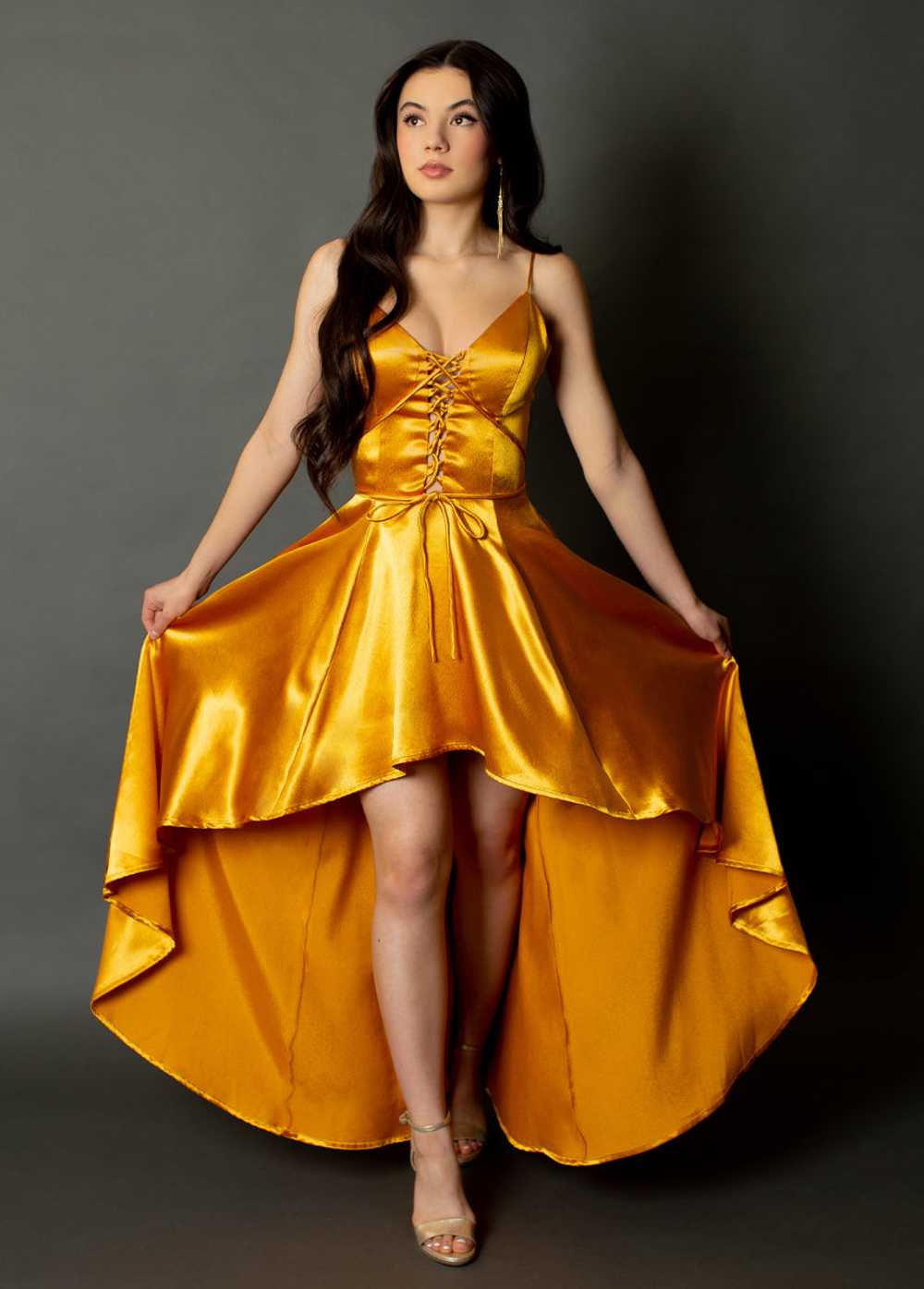 Joyfolie Shelly Dress in Mustard - image 4